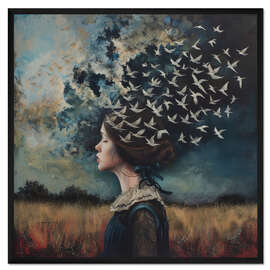 Gerahmter Kunstdruck Gedankenlandschaften - Ein Porträt innerer Freiheit