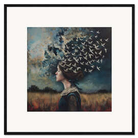 Ingelijste kunstdruk Thoughtscapes - A Portrait of Inner Freedom