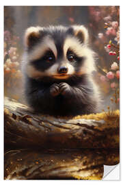 Vinilo para la pared Little raccoon