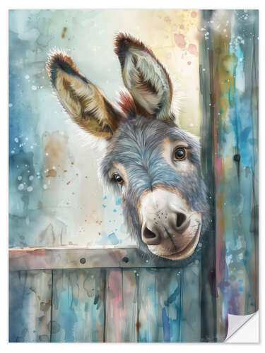 Vinilo para la pared It's me, the Little Donkey!