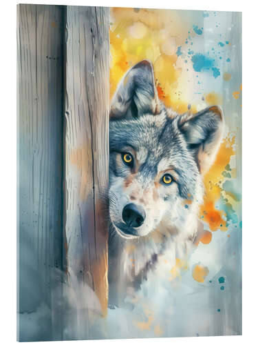 Acrylglas print It's me, the Wolf!