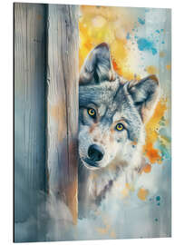 Tableau en aluminium It's me, the Wolf!