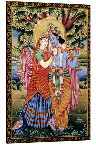 Aluminiumsbilde Radha und Krishna Love Scene