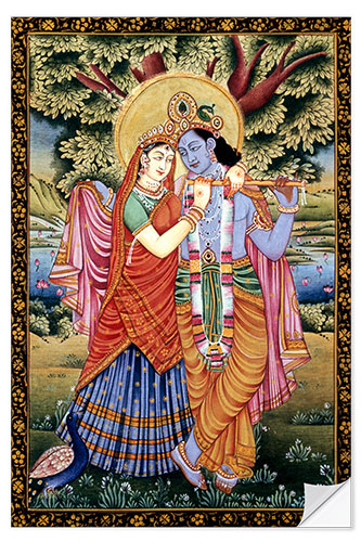 Wall sticker Radha und Krishna Love Scene