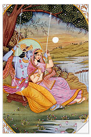 Selvklebende plakat Radha Krishna V