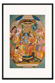 Gerahmter Kunstdruck Ram-Darbar mit anderen Göttern