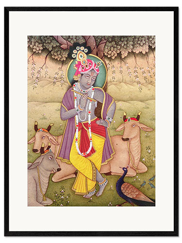 Gerahmter Kunstdruck Shri Krishna