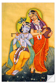 Självhäftande poster Radha Krishna IV