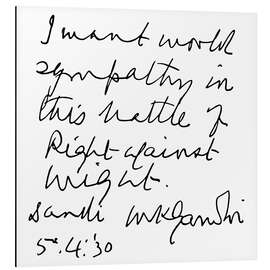 Magnettafel I Want World Sympathy, Mahatma Gandhi, 1930