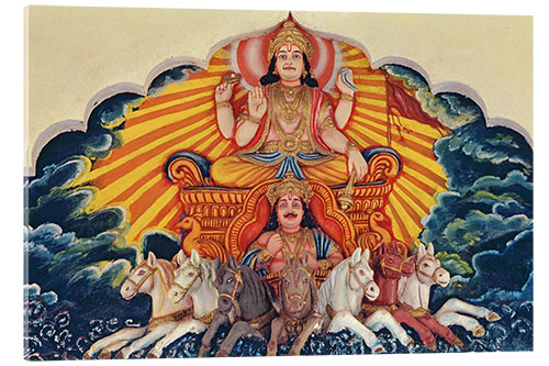 Akrylbilde Surya Narayan, der Sonnengott