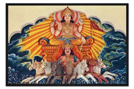 Gerahmter Kunstdruck Surya Narayan, der Sonnengott