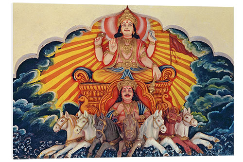 Hartschaumbild Surya Narayan, der Sonnengott