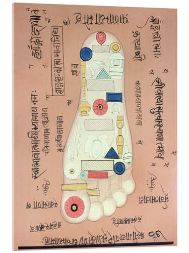 Cuadro de metacrilato Tantric representation of the right foot