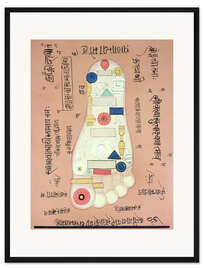 Gerahmter Kunstdruck Tantrische Darstellung des rechten Fußes