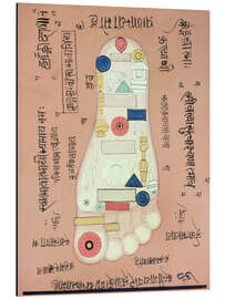 Magnettafel Tantrische Darstellung des rechten Fußes