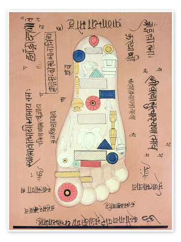 Poster Tantric representation of the right foot