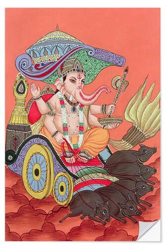 Muursticker Ganesh, the Elephant God