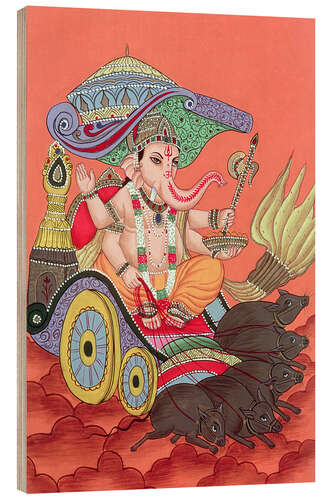 Stampa su legno Ganesh, the Elephant God