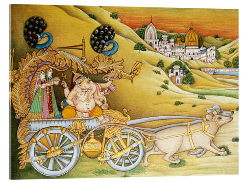 Quadro em acrílico Ganesh Ganpati Riddhi and Siddhi