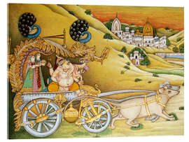 Quadro em acrílico Ganesh Ganpati Riddhi and Siddhi
