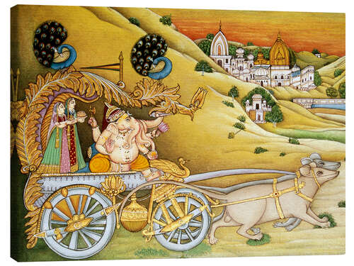 Obraz na płótnie Ganesh Ganpati Riddhi and Siddhi