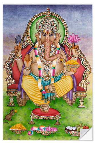 Selvklebende plakat Ganesha Ganpati III