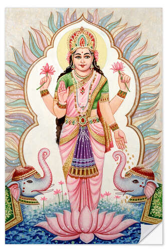 Selvklebende plakat Goddess Laxmi