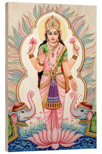 Hout print Goddess Laxmi