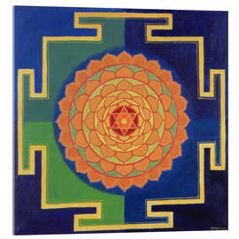 Acrylic print Gayatri Yantra Drawing