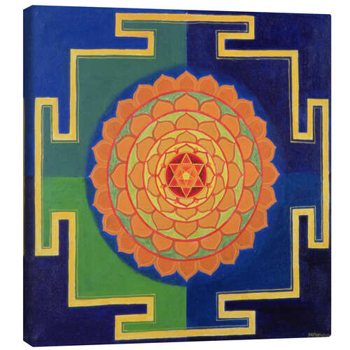 Canvas print Gayatri Yantra Drawing