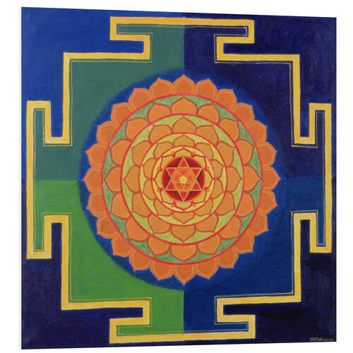 PVC-taulu Gayatri Yantra Drawing