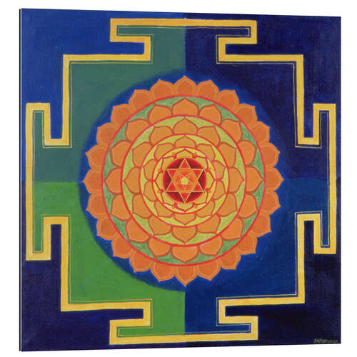 Galleritryck Gayatri Yantra Drawing