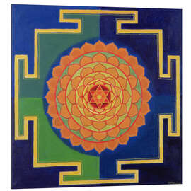 Magnettafel Gayatri Yantra Zeichnung