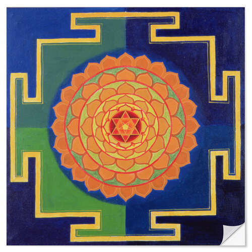 Vinilo para la pared Gayatri Yantra Drawing