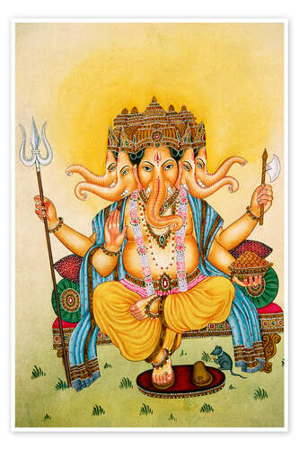 Poster Panchmukhi Lord Ganesh Ganpati