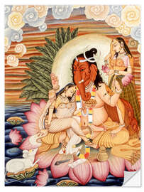 Selvklebende plakat Elefant Headed Ganesh Ganpati