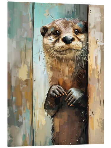 Tableau en verre acrylique Look Look - It's me, the otter