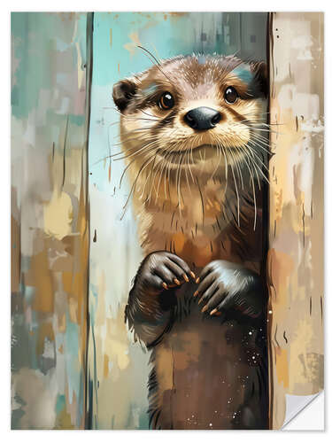 Naklejka na ścianę Look Look - It's me, the otter
