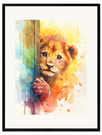 Impressão artística com moldura It's me, the little Lion