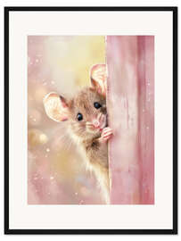 Gerahmter Kunstdruck Guck Guck - Ich bin es, die Maus