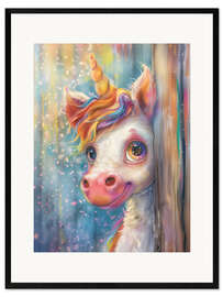 Impression artistique encadrée It's me, the unicorn II