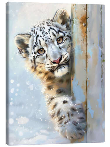 Quadro em tela It's me, Leo the Snow Leopard!