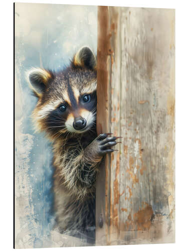 Aluminium print It's me, Rocco Raccoon!