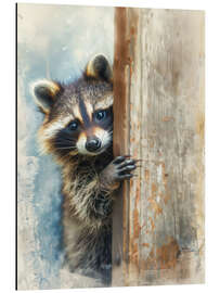 Magnettafel Guck Guck - Ich bin es, der Waschbär