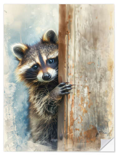 Naklejka na ścianę It's me, Rocco Raccoon!