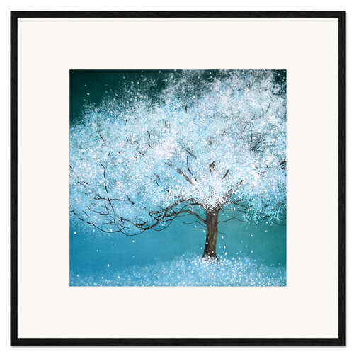 Framed art print Luminissime - Luminous tree