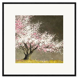 Framed art print Douceur d'Enfer - Pink cherry