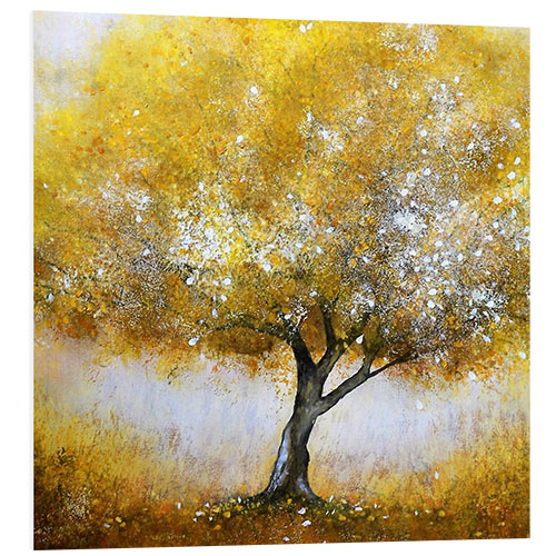 Tableau en PVC Thousand Echos - Golden yellow tree