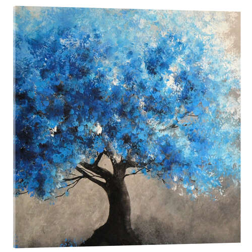 Acrylic print La Vie en Bleu - Tree with blue foliage