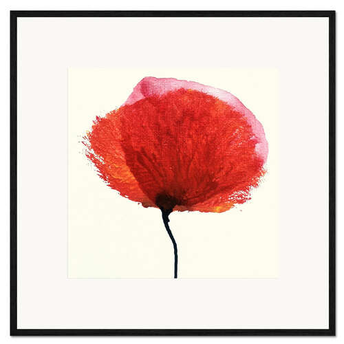 Framed art print Fétiche - Red flower